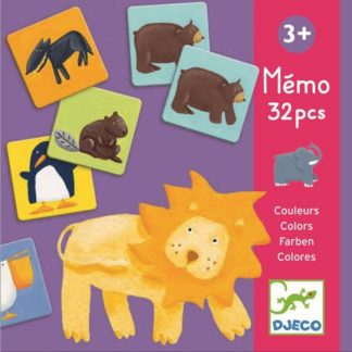 Memospill med fargerike dyr fra Djeco. Spill barn 3 år. Memo spill. Spill med dyr.