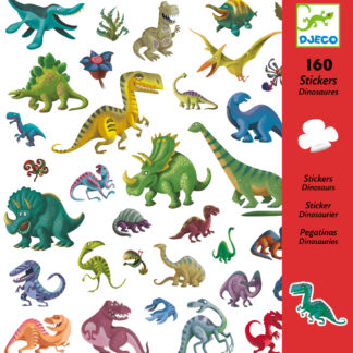 Klistremerker, Dinosaurer - 160 stk - Djeco