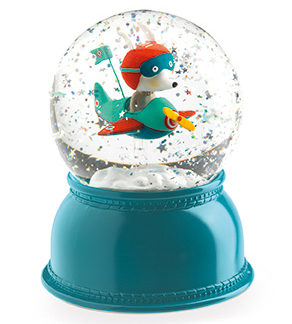 Nattlampe i snøkule - Rev og fly - Djeco. Nattlampe for barn.