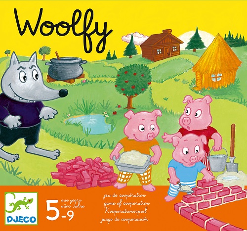 Spill, De tre små grisene og ulven -Samarbeidsspill - Djeco